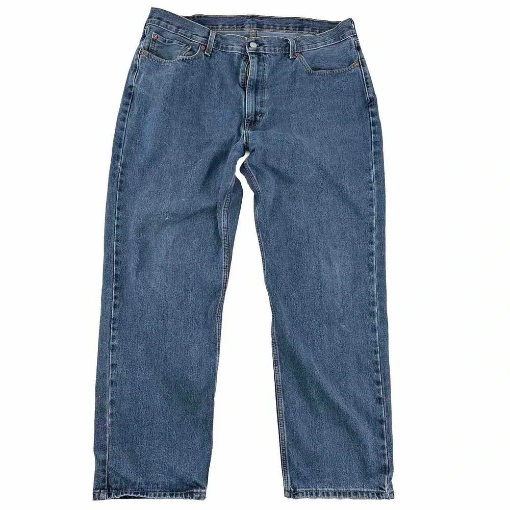 Levi's Mens 40x32 550 Blue Jeans Relaxed Straight Cotton‎ Denim Medium Wash EUC